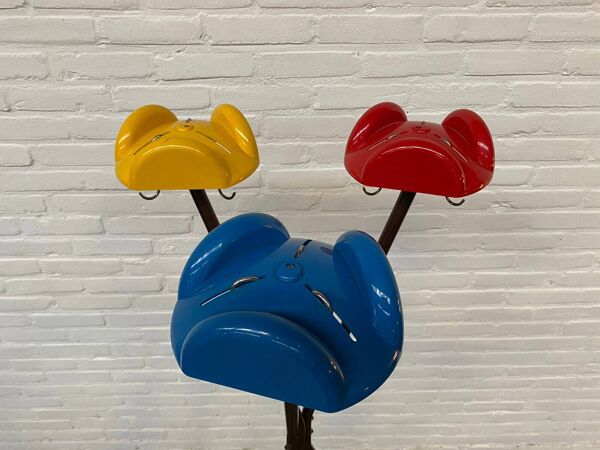 Italian multicolored Tricorno coat rack by Enzo Mari for Danese, 1970s