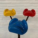 Italian multicolored Tricorno coat rack by Enzo Mari for Danese, 1970s