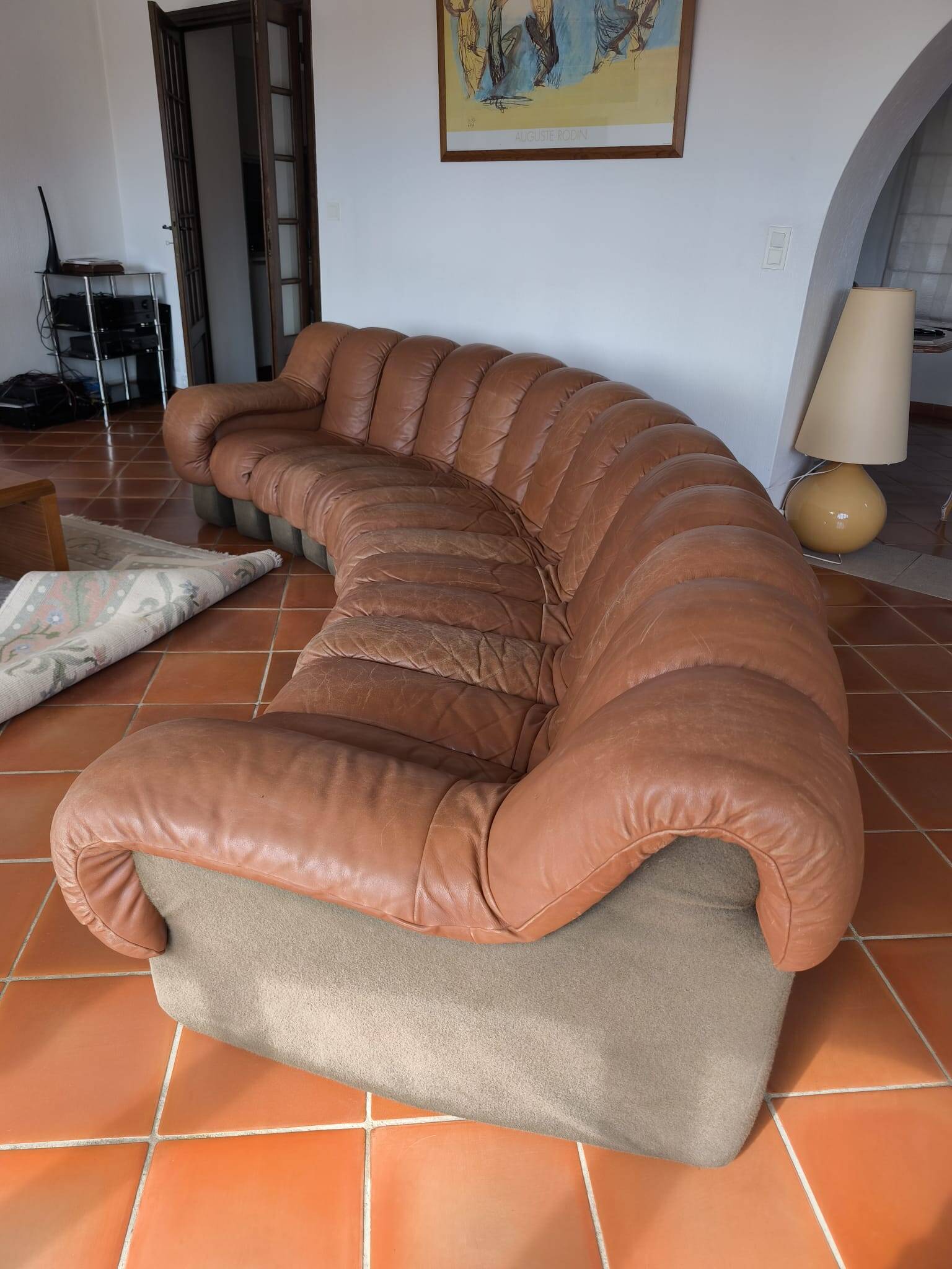 De Sede 14-piece leather sofa