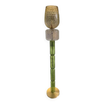 Contemporary Green Murano Glass Floor Lamp