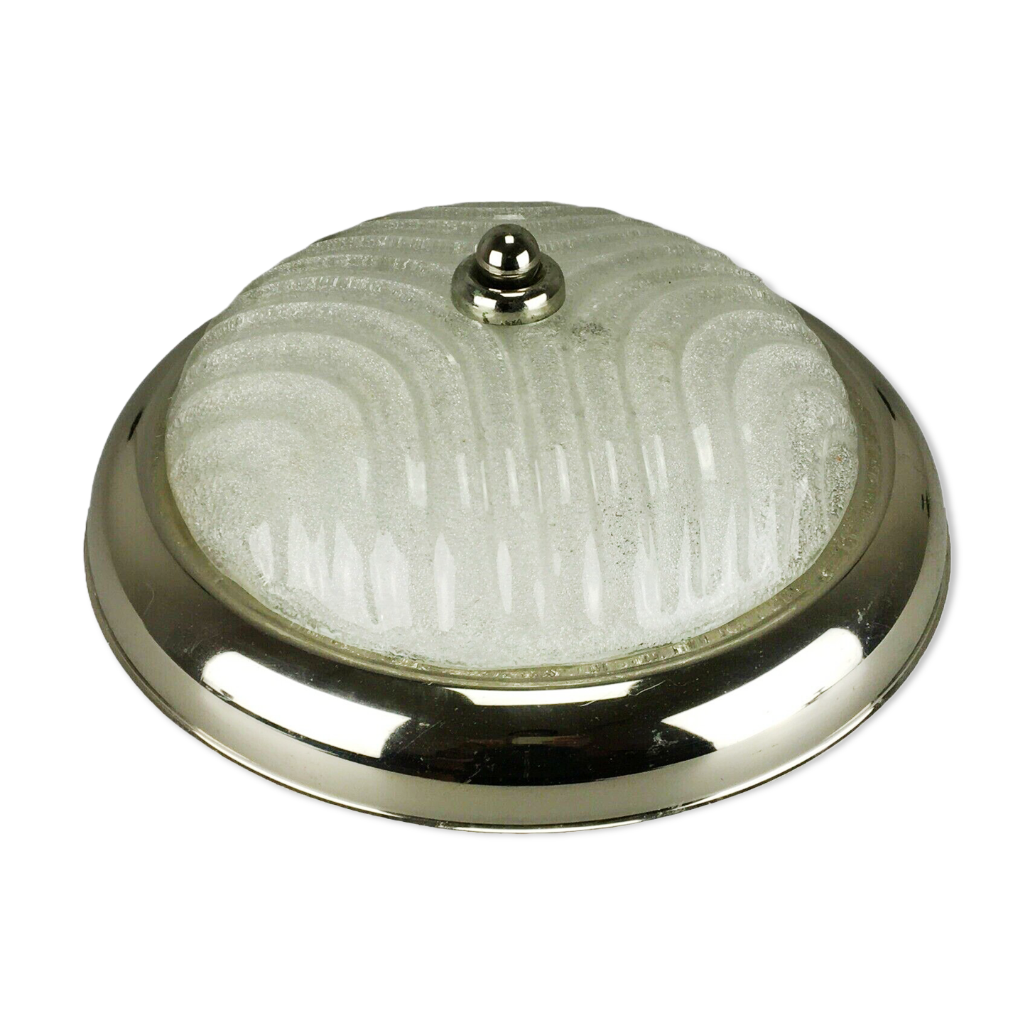 60s 70s lamp luminaire plafoniere flush mount glass space age design