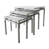 Modern white nesting tables from the 1960s