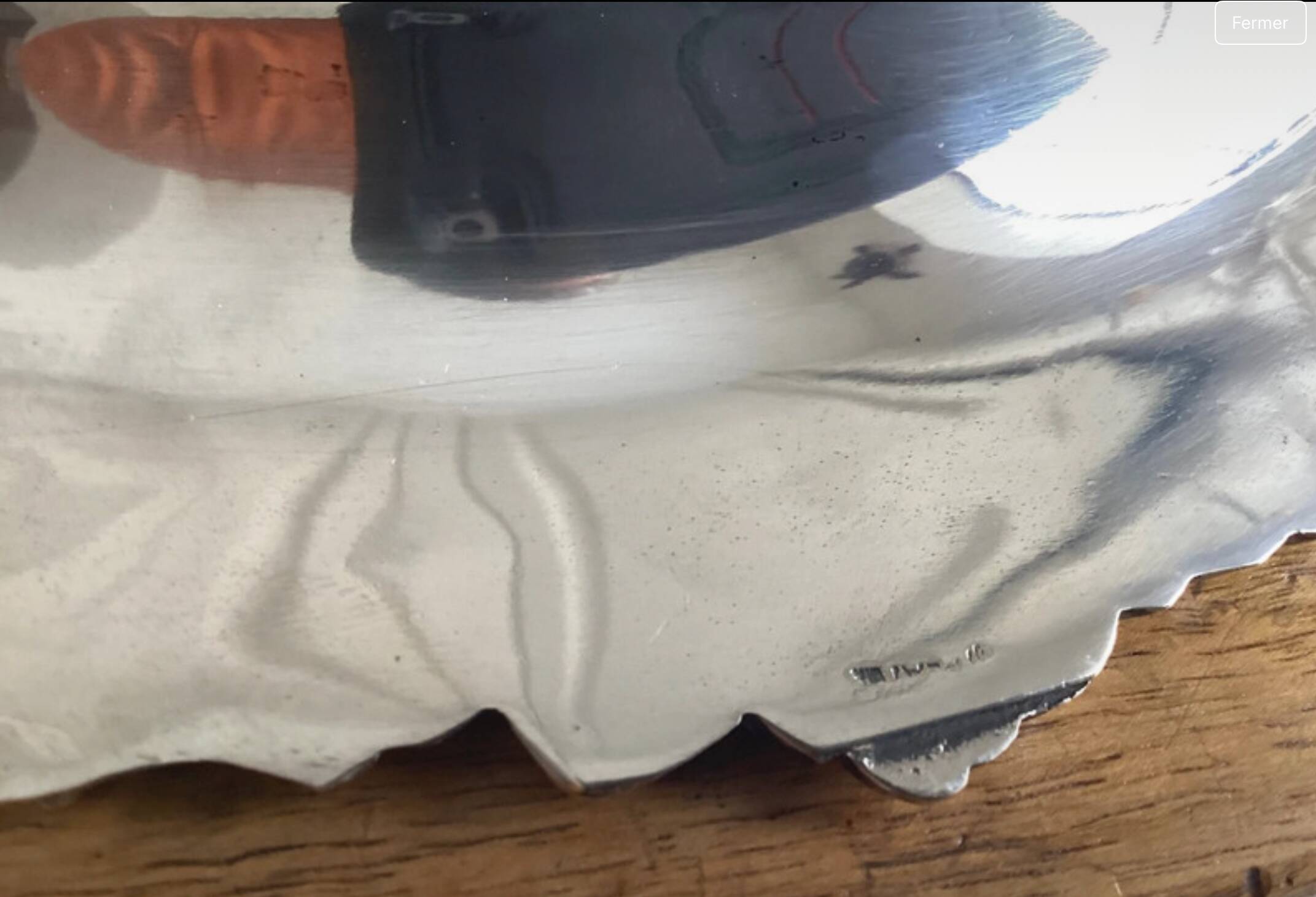 Silver-plated tripod serving dish