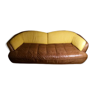 Vintage leather sofa 3 seats