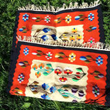 Tapis multicolore kilim fait main 68 x 100 cm