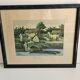 Watercolour painting on paper Madagascar Malagasy Village Signed R Rakoto