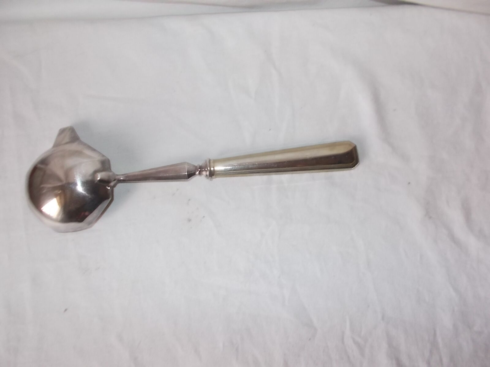 Louche à légumes art déco métal argenté