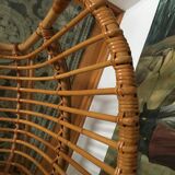 1960 rattan basket chair