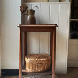 Art Deco bedside table in solid wood