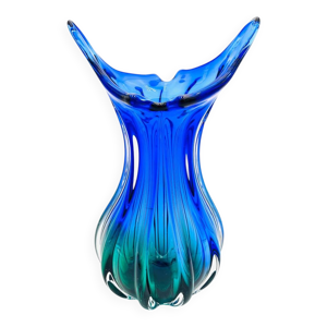 Grand Vase Murano Sommerso - bleu cobalt