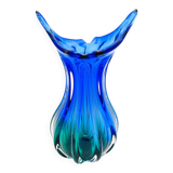 Large Murano Sommerso Vase 33cm - Cobalt Blue & Emerald - 2.8kg