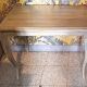 Rectangular coffee table in solid wood, painted and patinated with gold, 1950s