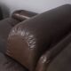 Pair of vintage 1970s brown leather armchairs designed by Ceriotti