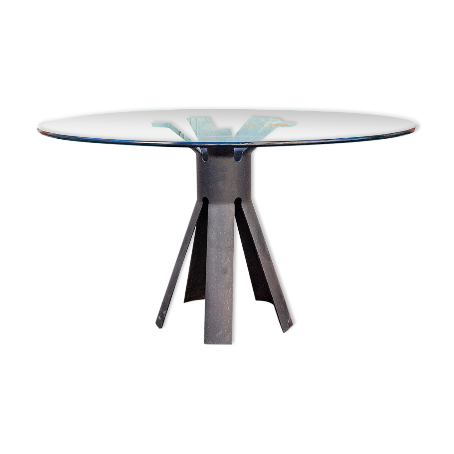 Dining table by Angelo Mangiarotti, published by Longobardo P&V, 1974