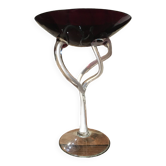 Coupe en verre étiré "Alicja" Pologne années 70
