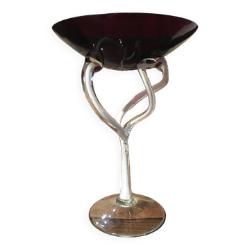 Stretched glass bowl "Alicja" Poland 70s