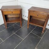 Pair of oak bedside tables
