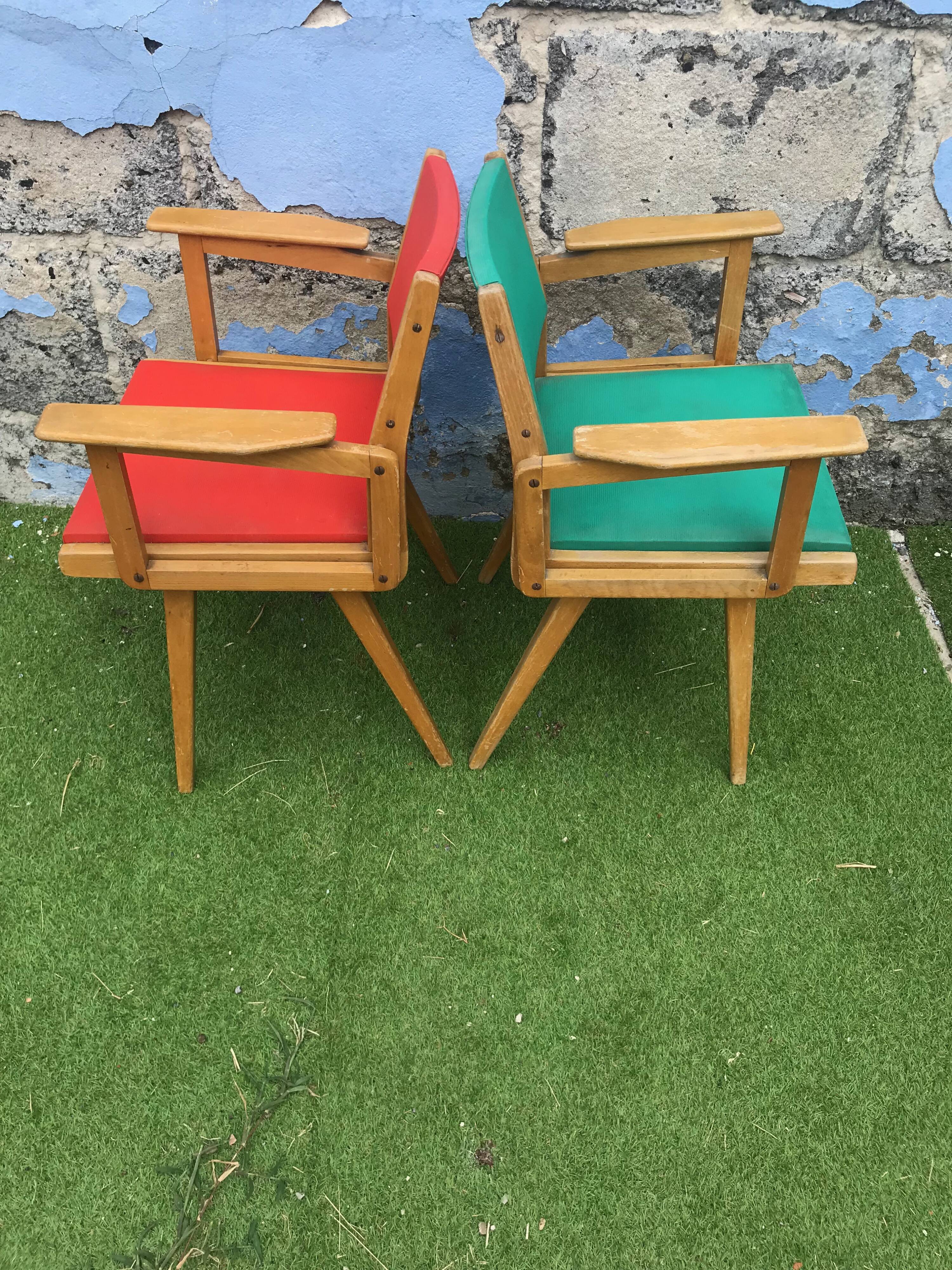 Armchairs vintage bridge