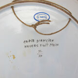 Geo Matel earthenware plate copy of old Nevers model 'I sing for freedom'