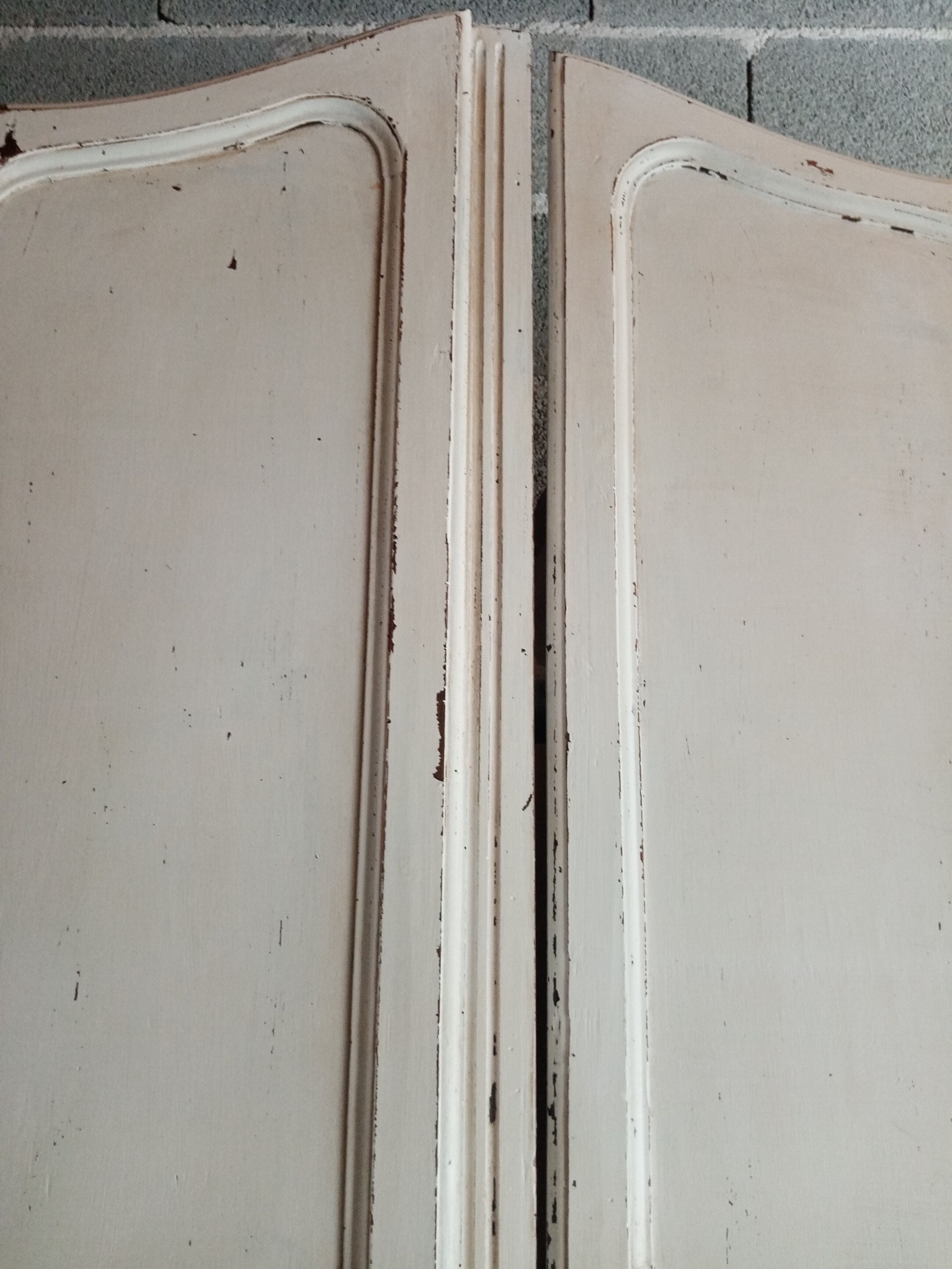 Pair old weathered doors height 154 cm