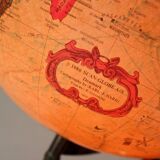 1980s danish illuminated globe (Scan-Globe) on a wooden foot with weather station