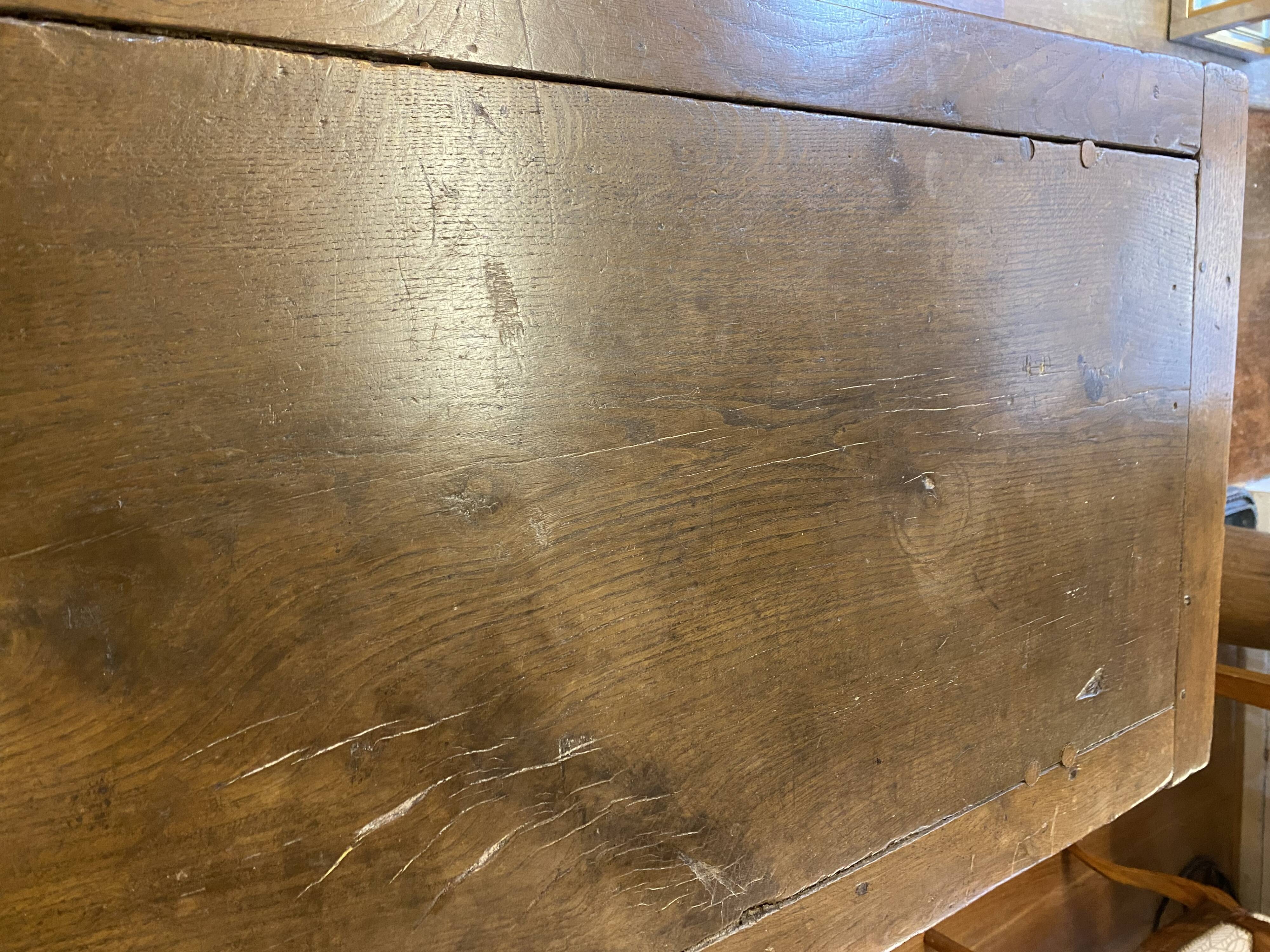 Farm table with its 2 benches.