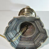 Candle holder pique candle candle old 19 century bronze silver mounted foot lamp