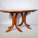 Danish Design Solid Teak Dining Table by Arrebo Möbler, 1960s