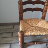 Straw chair and stool