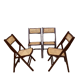 Vintage folding chairs wood and canning