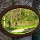 Beveled oval mirror 83x52cm