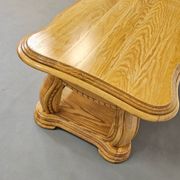 Table basse française en chêne massif des années 1970