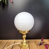 Clichy globe brass lamp