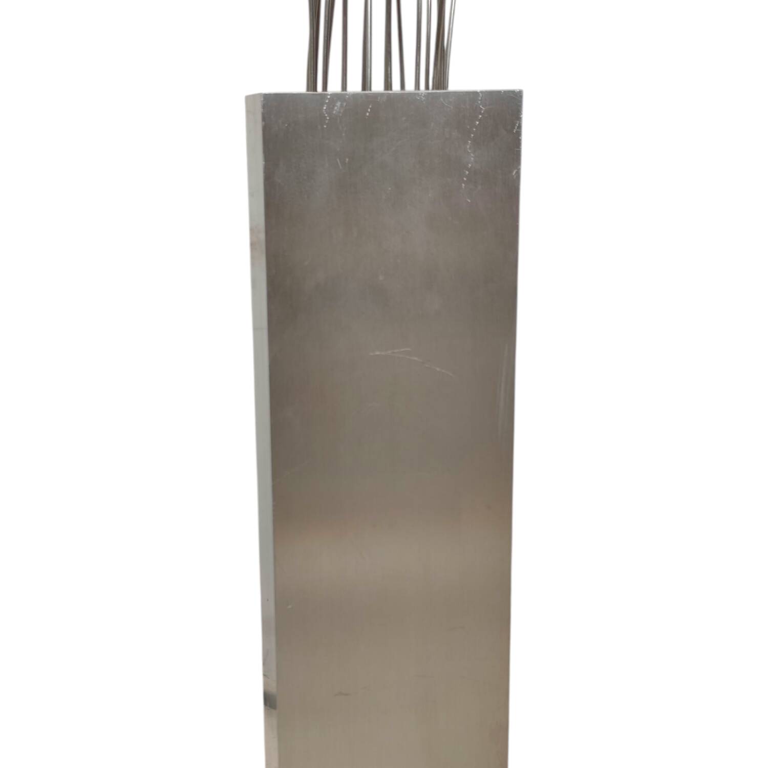 Vintage 2000s Quasar Holland Floor Lamp - Sculptural Stainless Steel