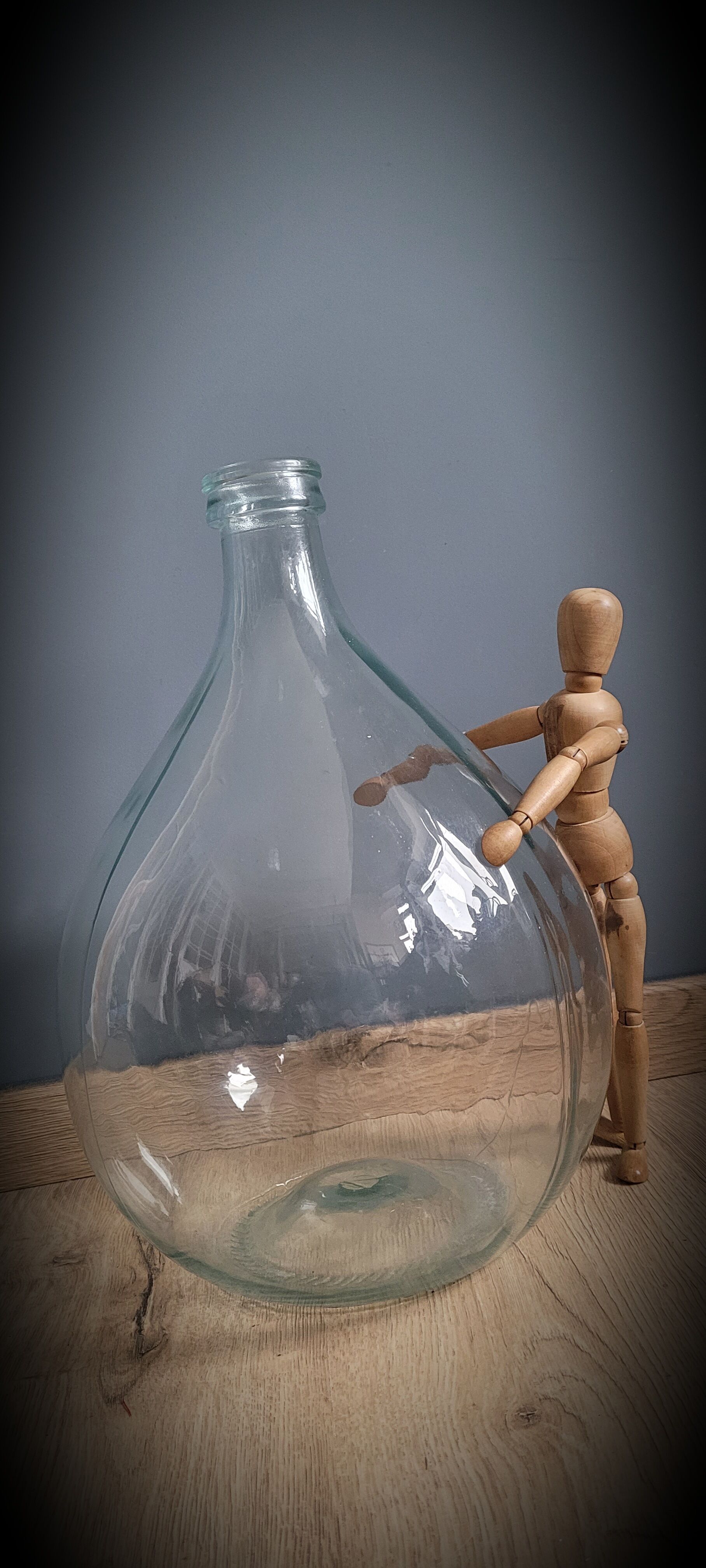 Demijohn 10L transparent round
