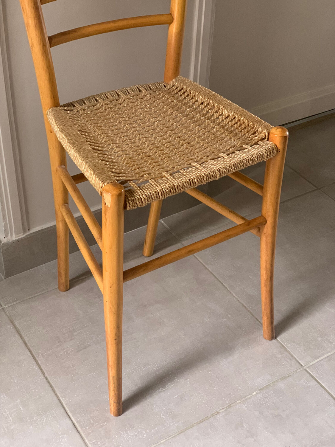 Vintage blond wood chair