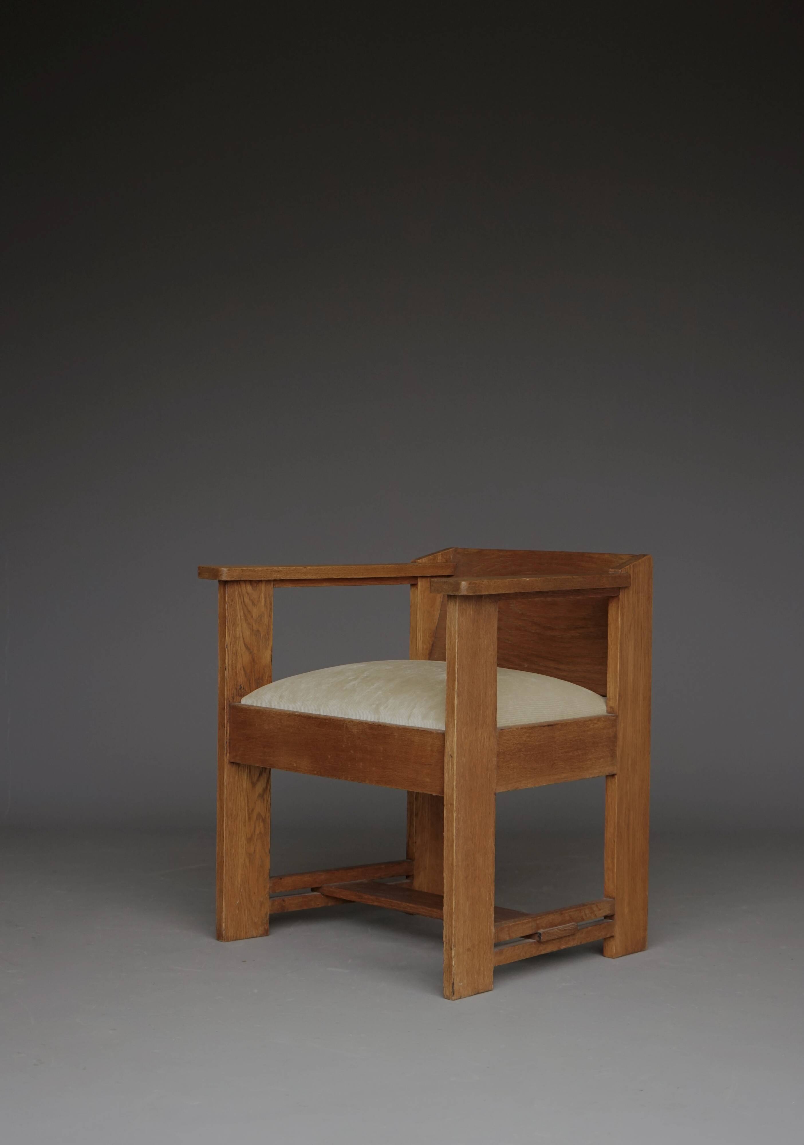 Modernist Hague School Armchair attributed to Frits Spanjaard, 1920s