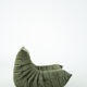 Togo Armchair and Pouf in Khaki wide Corduroy