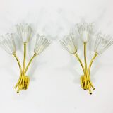 Pair of brass wall lamps by Emil Stejnar for Rupert Nikoll, Austria 1960