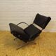 Tecno P40 chaise longue  , cuir noir
