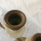 Mid-century 7-branch alabaster and brass candlestick