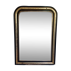 Miroir Louis-Philippe noir et doré - 73 X 52 cm