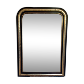 Black and gold Louis-Philippe mirror - 73 X 52 cm