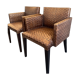 Woven Leather Dining Chairs