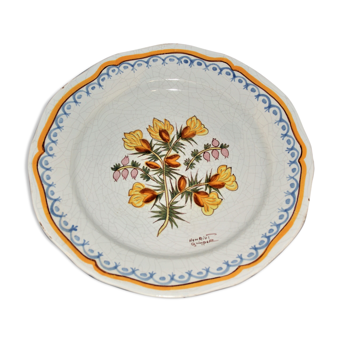 Plate of Quimper HB
