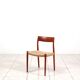 Ensemble de 2 chaises de salle à manger en teck « Modèle 77 » de Niels Moller, avec cordon de papier
