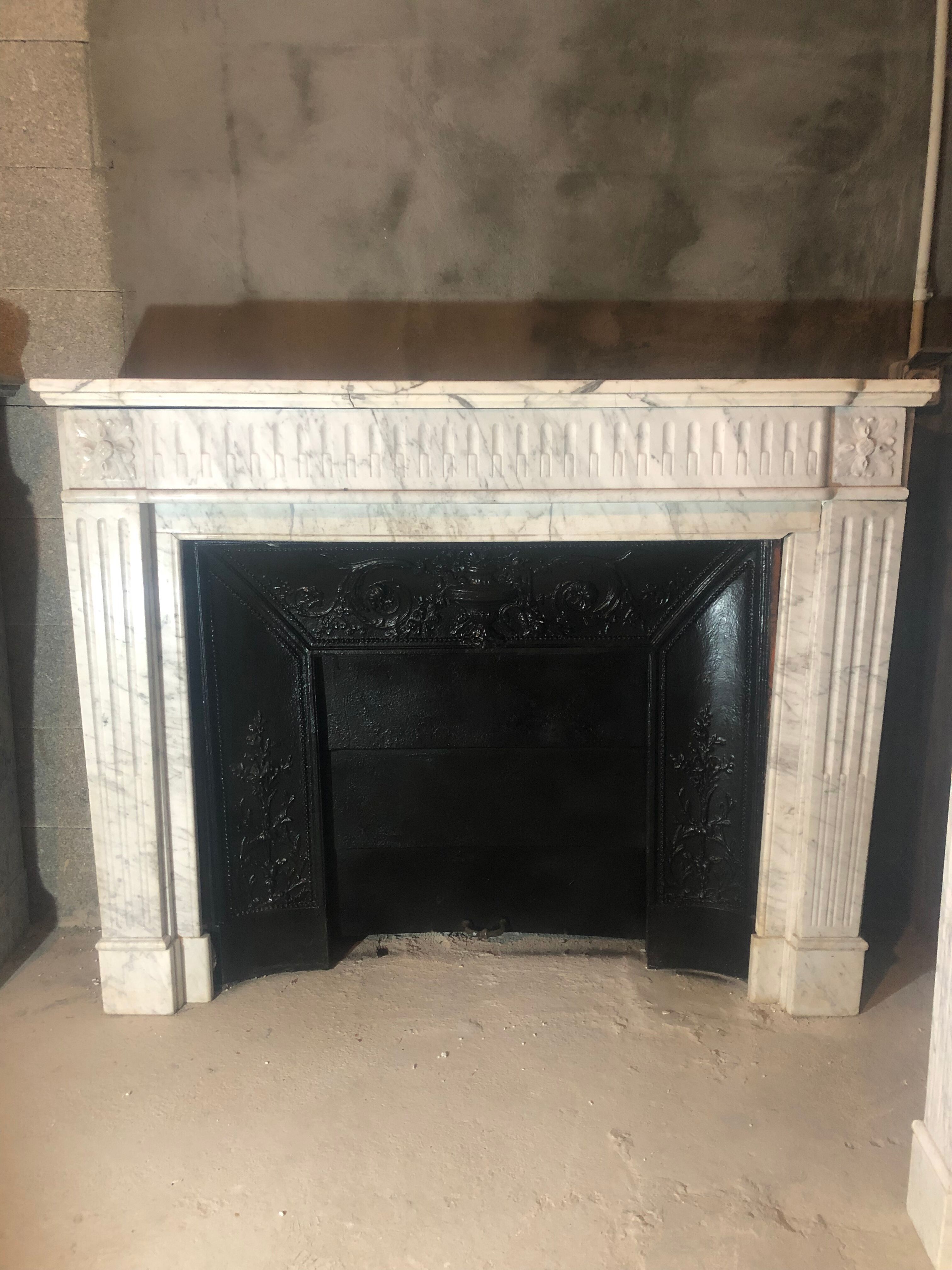 Old louis XVI style fireplace