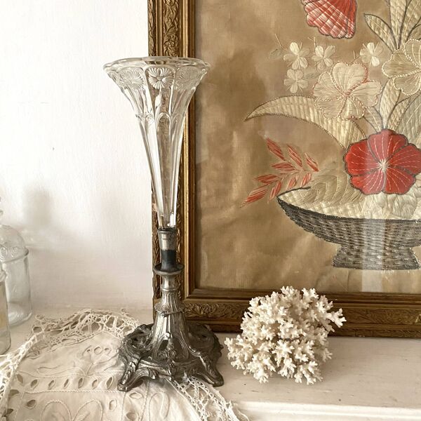 Vase art nouveau, vase cornet, centre de table tulipier