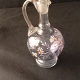 Liquor decanter and 7 matching glasses