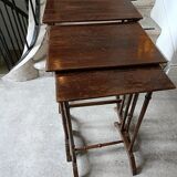Pyrographed nesting tables